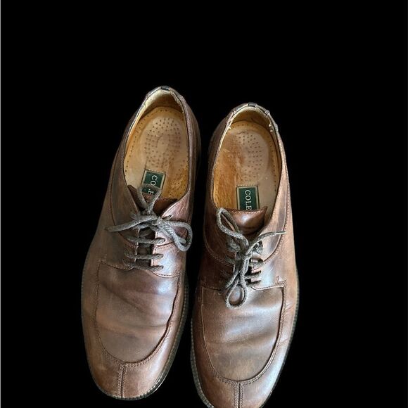 Cole Haan brown oil tanned leather oxfords dress shoes slip resistant 11